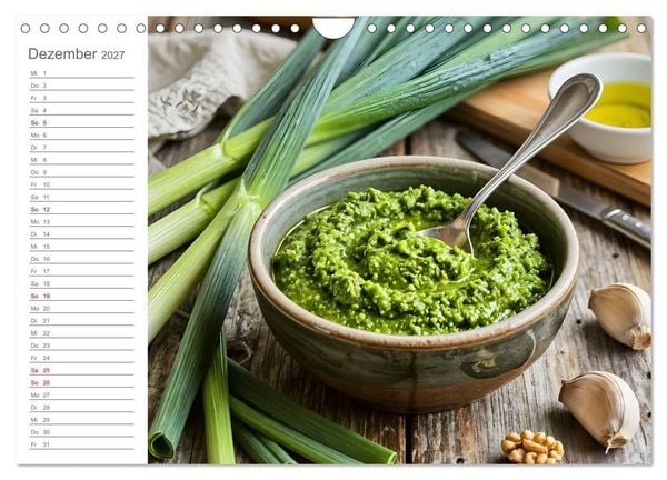 Produktbild: Zero Waste Pesto - 12 Monate, 12 Reste, unendlich Geschmack (Wandkalender 2027 DIN A4 quer), CALVENDO Monatskalender