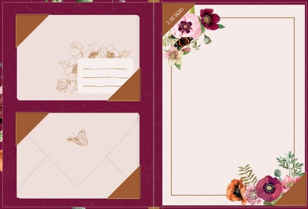 Produktbild: Briefpapier-Set - Bl&uuml;tenzauber (M. Bastin)