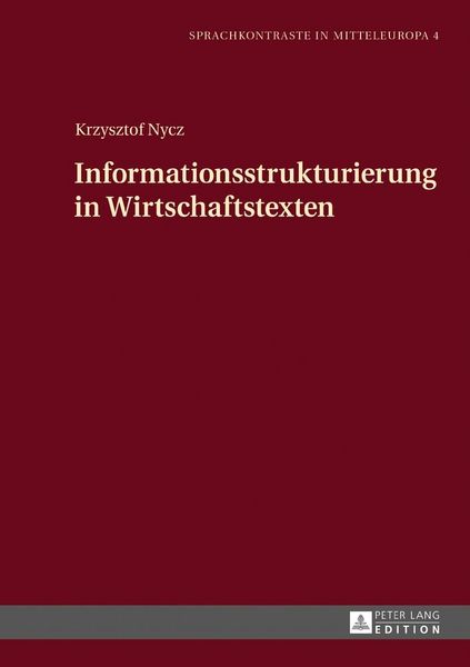 Produktbild: Informationsstrukturierung in Wirtschaftstexten