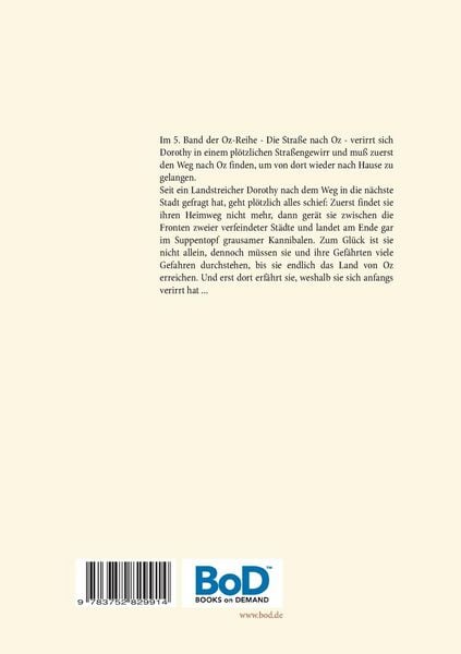 Produktbild: Die Stra&szlig;e nach Oz - Die Oz-B&uuml;cher Band 5