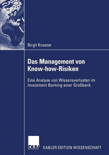 Produktbild: Das Management von Know-how-Risiken