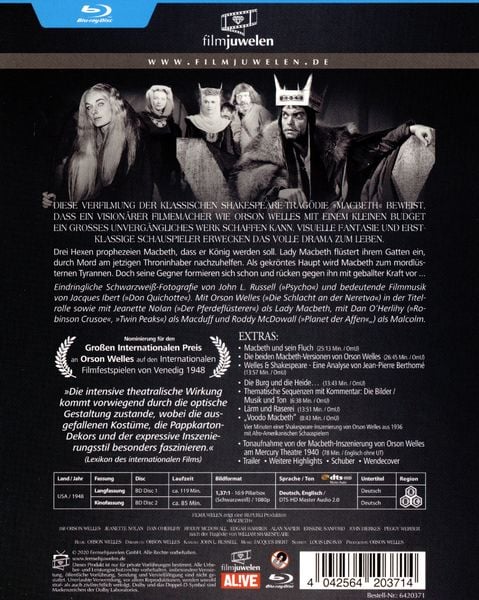 Produktbild: Macbeth (Filmjuwelen) [2 BRs]