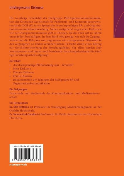 Produktbild: UnVergessene Diskurse