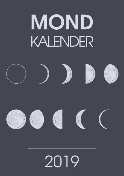 Produktbild: Mondkalender 2019 - Ein Terminkalender und Planer mit den neuen Mondphasen f&uuml;r 2019 - Praktischer Kalender f&uuml;r Unterwegs