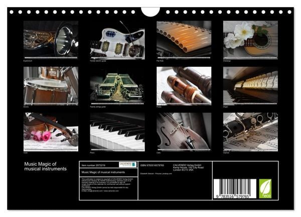 Produktbild: Music Magic of musical instruments (Wall Calendar 2026 DIN A4 landscape), CALVENDO 12 Month Wall Calendar