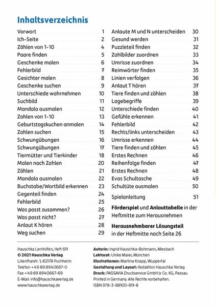 Vorschule: Schulreife fördern
