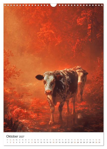 Produktbild: Die Liebe zur Kuh (Wandkalender 2027 DIN A3 hoch), CALVENDO Monatskalender