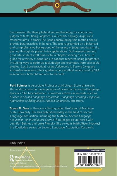 Produktbild: Using Judgments in Second Language Acquisition Research