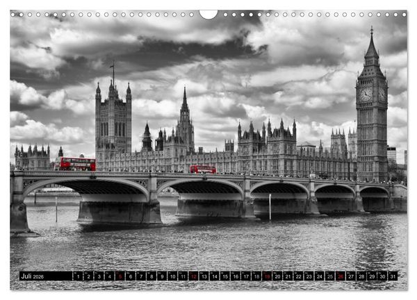 Produktbild: LONDON Stadtansichten (Wandkalender 2026 DIN A3 quer), CALVENDO Monatskalender