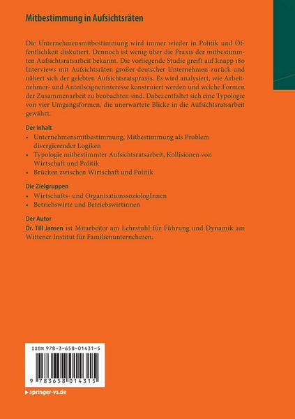 Produktbild: Mitbestimmung in Aufsichtsr&auml;ten