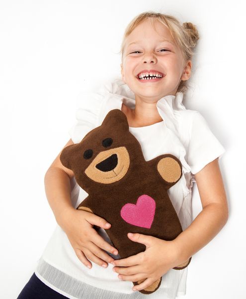 Wärmekissen ¦ Der Bär TeddySchokolade / mit Herz