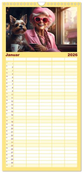 Produktbild: Familienplaner 2026 - Zeit f&uuml;r Party mit 5 Spalten (Wandkalender, 21 x 45 cm) CALVENDO