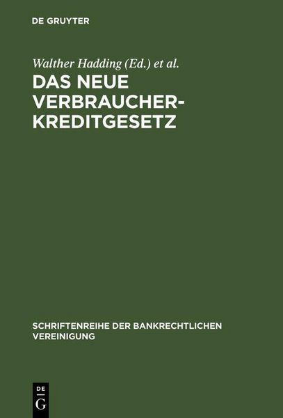 Produktbild: Das neue Verbraucherkreditgesetz