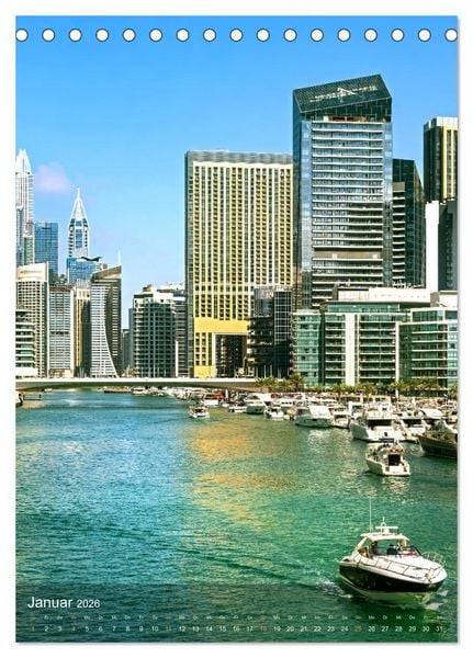 Produktbild: Vereinigte Arabische Emirate - St&auml;dte Highlights (Tischkalender 2026 DIN A5 hoch), CALVENDO Monatskalender