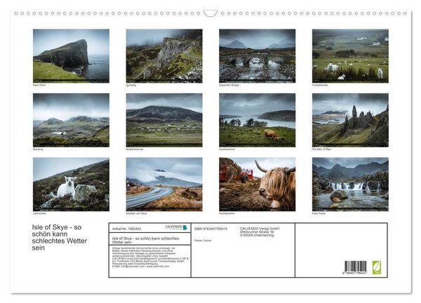 Produktbild: Isle of Skye - so sch&ouml;n kann schlechtes Wetter sein (Wandkalender 2026 DIN A2 quer), CALVENDO Monatskalender