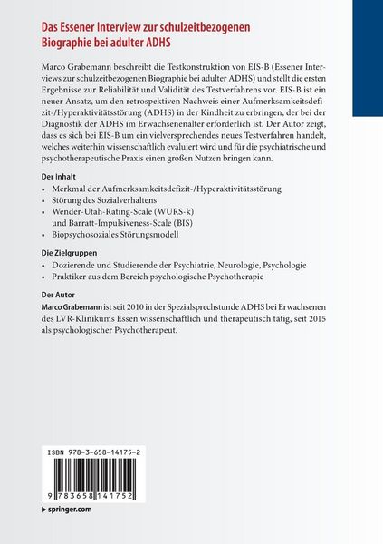 Produktbild: Das Essener Interview zur schulzeitbezogenen Biographie bei adulter ADHS