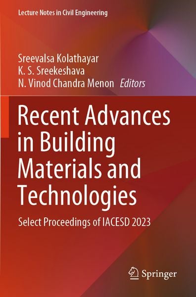 Produktbild: Recent Advances in Building Materials and Technologies