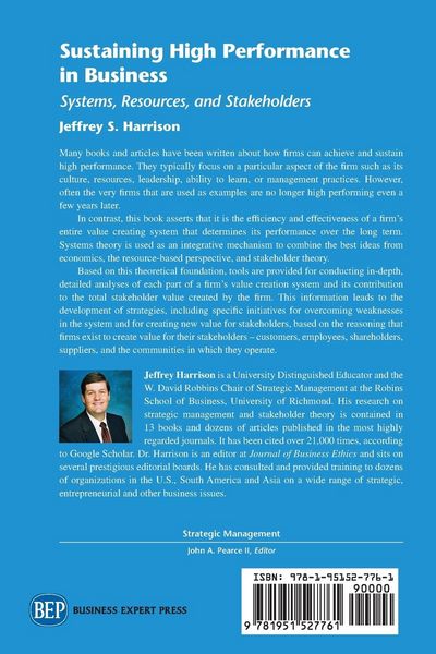 Produktbild: Harrison, J: Sustaining High Performance in Business