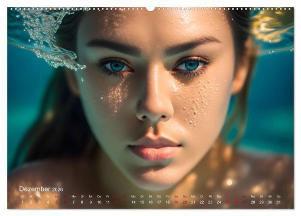Produktbild: Models unter Wasser (hochwertiger Premium Wandkalender 2026 DIN A2 quer), Kunstdruck in Hochglanz