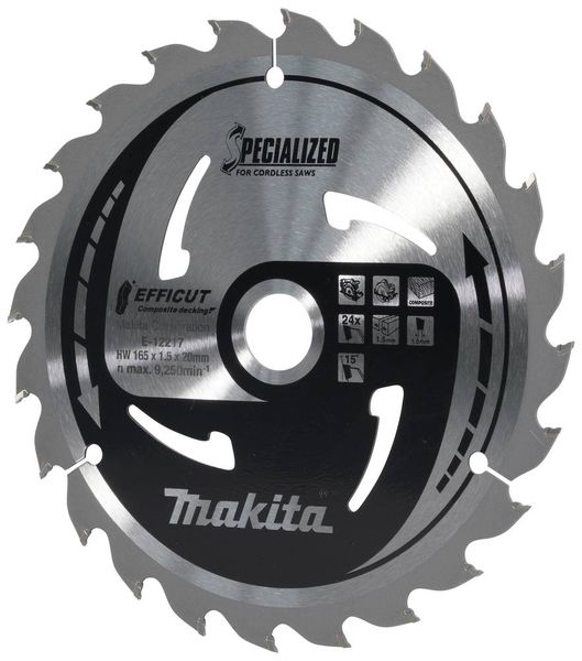Produktbild: Makita E-12217 Kreiss&auml;geblatt 165 x 20 x 1.5mm Z&auml;hneanzahl: 24 1St.
