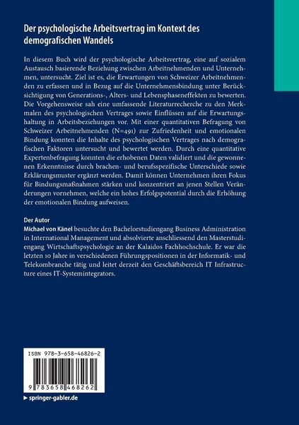 Produktbild: Der psychologische Arbeitsvertrag im Kontext des demografischen Wandels