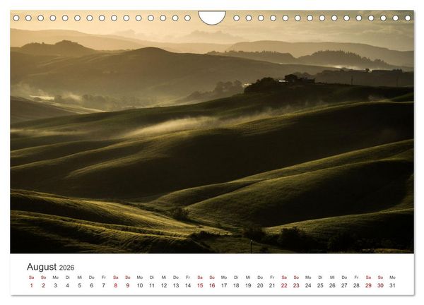 Produktbild: Gr&uuml;ne Farbt&ouml;ne Toskana (Wandkalender 2026 DIN A4 quer), CALVENDO Monatskalender