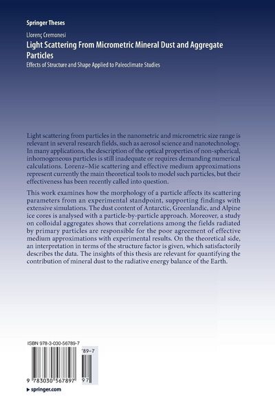 Produktbild: Light Scattering From Micrometric Mineral Dust and Aggregate Particles
