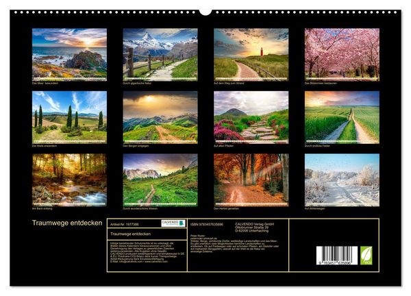Produktbild: Traumwege entdecken (Wandkalender 2026 DIN A2 quer), CALVENDO Monatskalender