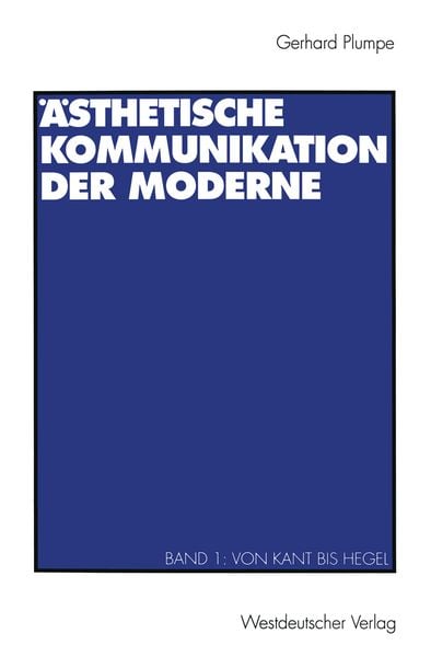Produktbild: &Auml;sthetische Kommunikation der Moderne