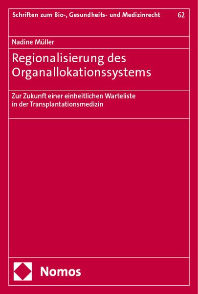Produktbild: Regionalisierung des Organallokationssystems
