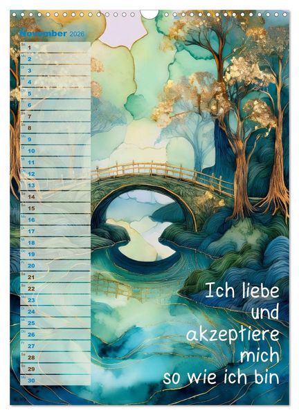 Produktbild: Der feminine Affirmationskalender (Wandkalender 2026 DIN A3 hoch), CALVENDO Monatskalender
