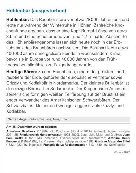 Produktbild: Wissen Tagesabrei&szlig;kalender 2027 - Quizfragen aus Geschichte, Politik, Kultur, Technik und Sport