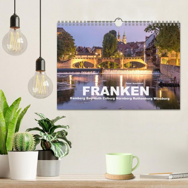 Produktbild: Franken - Bamberg, Bayreuth, Coburg, N&uuml;rnberg, Rothenburg, W&uuml;rzburg (Wandkalender 2026 DIN A4 quer), CALVENDO Monatskalender
