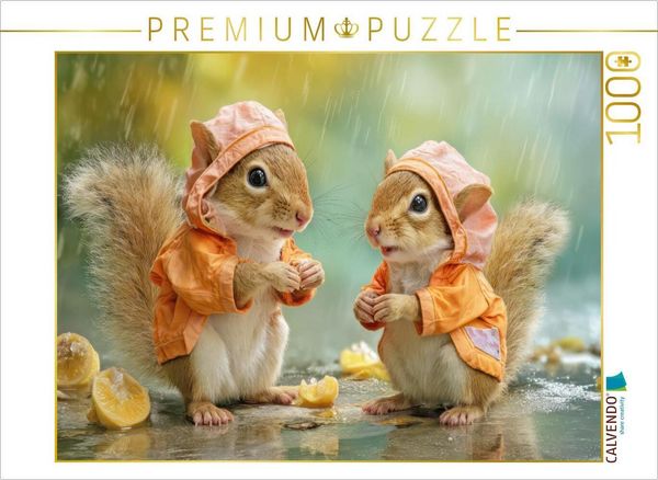CALVENDO Puzzle Eichhörnchenliebe | 1000 Teile Lege-Größe 64x48cm Foto-Puzzle für glückliche Stunden