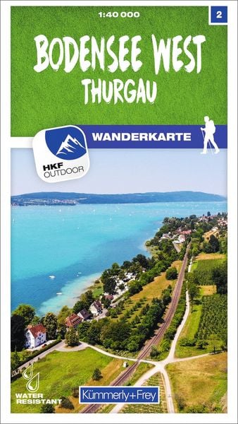 Produktbild: Bodensee West 02 Wanderkarte 1:40 000 matt laminiert