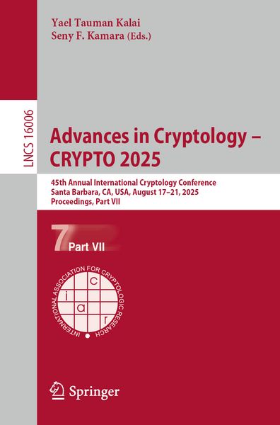 Produktbild: Advances in Cryptology &ndash; CRYPTO 2025