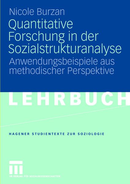 Produktbild: Quantitative Forschung in der Sozialstrukturanalyse