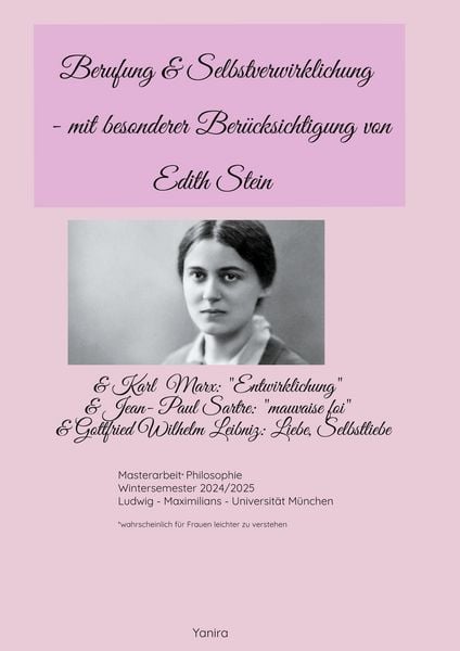 Produktbild: Berufung & Selbstverwirklichung - mit besonderer Ber&uuml;cksichtigung von Edith Stein