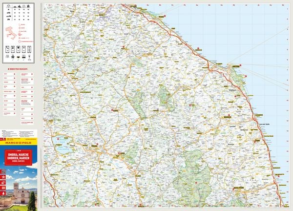 Produktbild: MARCO POLO Reisekarte Italien 08 Umbrien, Marken 1:200.000