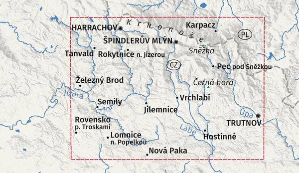 Produktbild: KOMPASS Wanderkarte 2087 Riesengebirge, Krkonose 1:50.000
