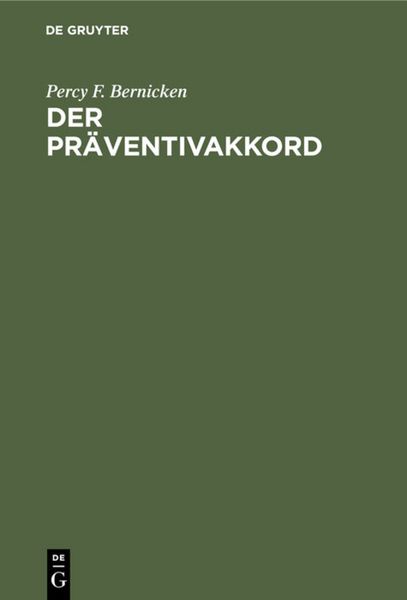 Produktbild: Der Pr&auml;ventivakkord