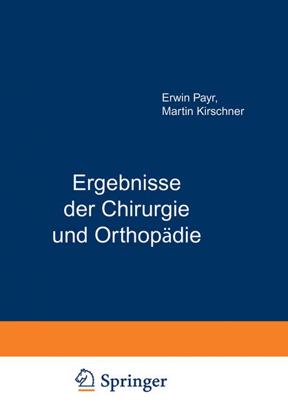 Produktbild: Ergebnisse der Chirurgie und Orthop&auml;die