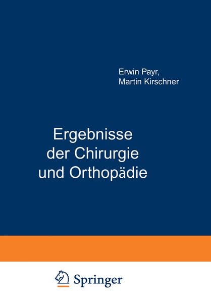 Produktbild: Ergebnisse der Chirurgie und Orthop&auml;die