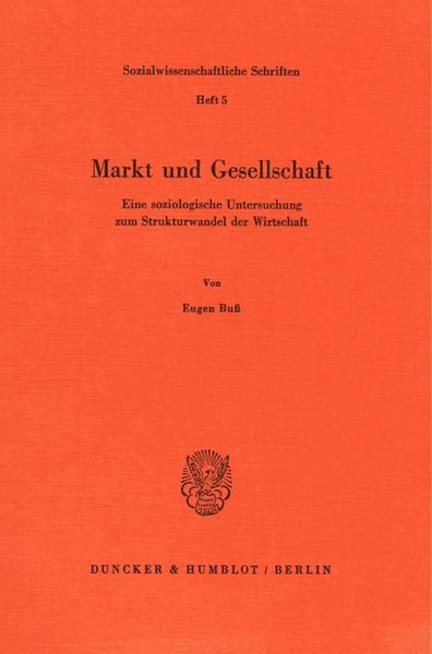 Produktbild: Markt und Gesellschaft.