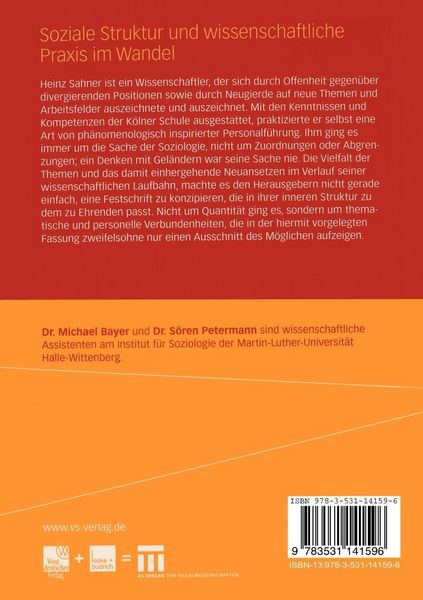 Produktbild: Soziale Struktur und wissenschaftliche Praxis im Wandel
