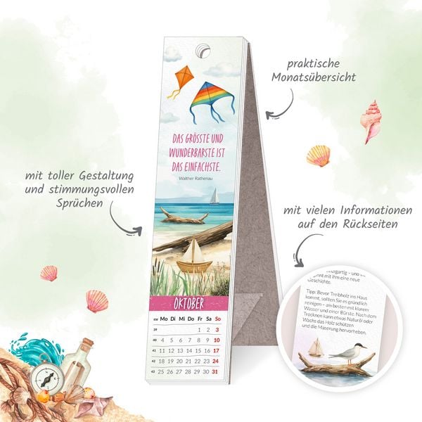 Produktbild: TR&Ouml;TSCH - Lesezeichenkalender K&uuml;stenliebe 2027