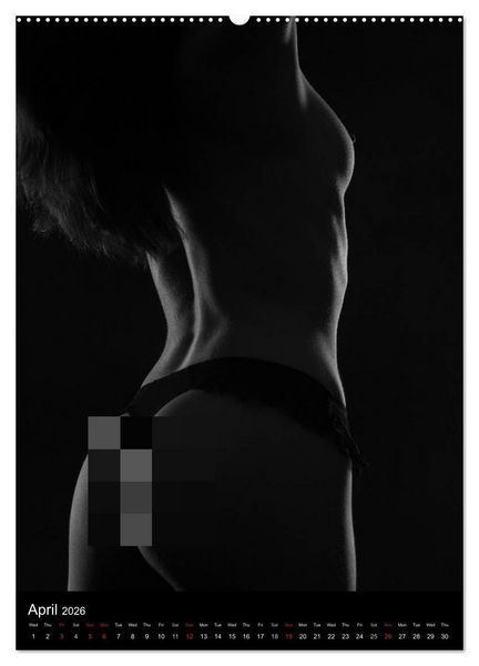 Produktbild: Erotic Silhouettes / UK-Version (High Quality Premium Wall Calendar 2026 DIN A2 portrait),CALVENDO 12 Month Wall Calendar