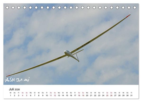 Produktbild: Flugzeuge auf der Wasserkuppe 2026 (Tischkalender 2026 DIN A5 quer), CALVENDO Monatskalender