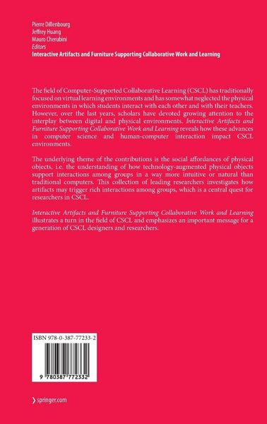 Produktbild: Interactive Artifacts and Furniture Supporting Collaborative Work and Learning