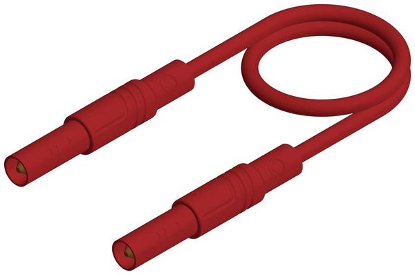 SKS Hirschmann MLS GG 100/2,5 rt Sicherheits-Messleitung Lamellenstecker 4 mm Lamellenstecker 4 mm 1.00 m Rot 1 St.